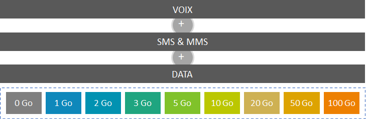 Forfaits mobile INTERCOM France de 1 à 500 Go