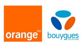 Deux grands réseaux de mobile Français Orange Bouygues